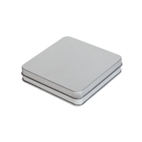 Square tin (flat) with hinged lid