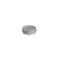 Aluminium tin ± 15 ml. round with screwlid and EPE liner