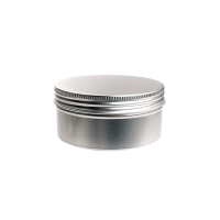 Aluminium tin ± 250 ml. round  with screwlid and EPE liner