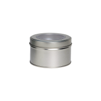 Round tin with window